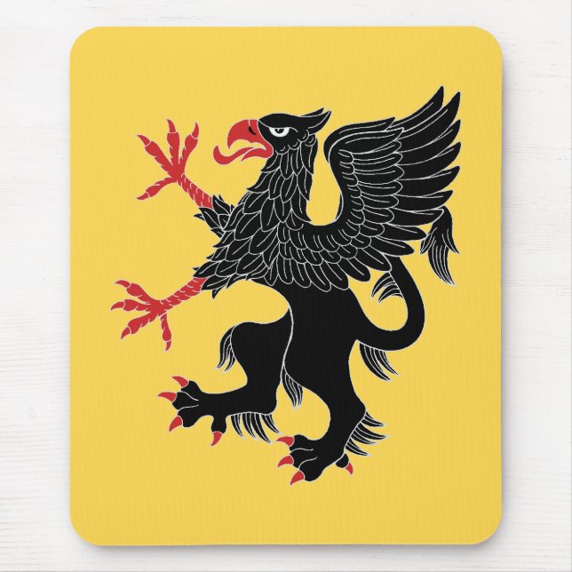 Griffin Rampant Sable Mousepad (Vorne)