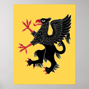 Griffin Rampant Sable Poster