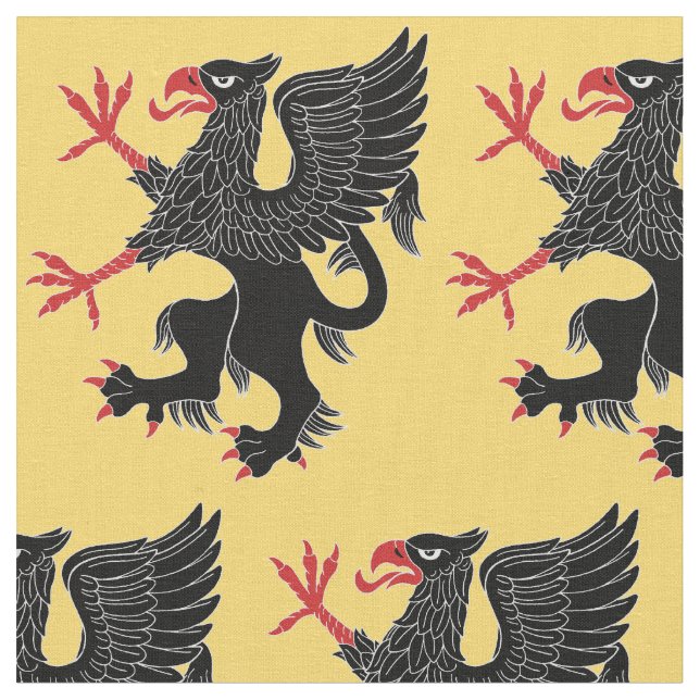 Griffin Rampant Sable Stoff (Nahaufnahme)