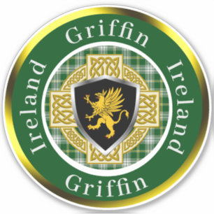 Griffin Shield & Celtic Cross Personalisiert Aufkleber