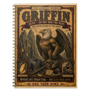 Griffin, Vintage Zirkusmonster Notizblock