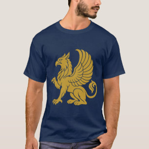 Griffin von Abdera Antikes Griechisches Gold-Emble T-Shirt