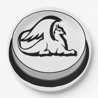 Griffin von Terra Damnata Classic Round Sticker Pappteller