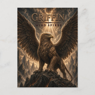 Griffin Wind Spires Dark Cinema Postkarte