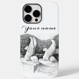 Griffins-Skulptur-Monochrom Case-Mate iPhone 14 Pro Max Hülle