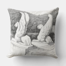 Griffins Skulptur monochrome Stifte Kunst Kissen