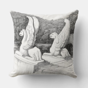 Griffins Skulptur monochrome Stifte Kunst Kissen