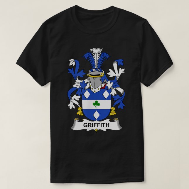 Griffith Coat of Arms Family Crest  T-Shirt (Design vorne)