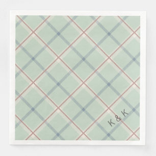 Griffith Family Tartan Karierter Karo in Sage Gree Serviette