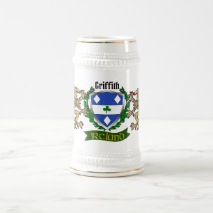Griffith Irish Shield Beer Stein Bierglas