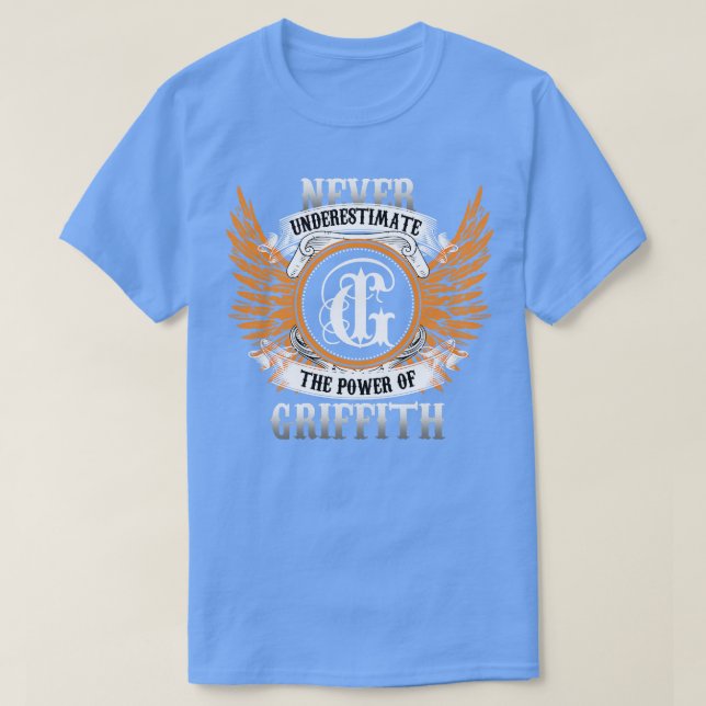 Griffith Name Shirt unterschätzt nie den Power (Design vorne)