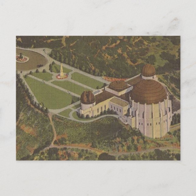 Griffith Observatory Wedding Escort Card Postcard Postkarte (Vorderseite)