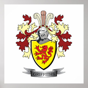Griffiths Familienwappen-Wappen Poster