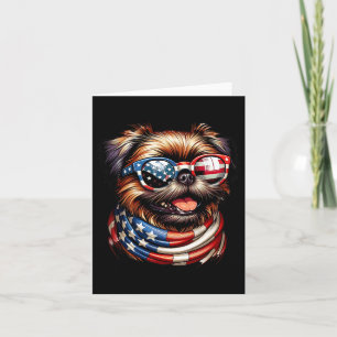 Griffon Dog Lover US Flag 4. Juli Patriotic Karte