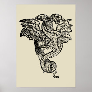 Griffon & Dragon Poster