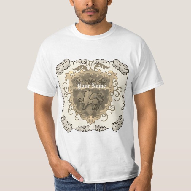 Griffon Familienwappen Surname T-Shirt (Vorderseite)