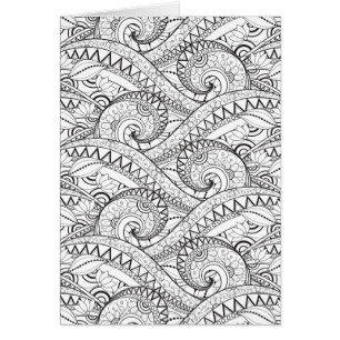 Griffonnage floral détaillé de motif