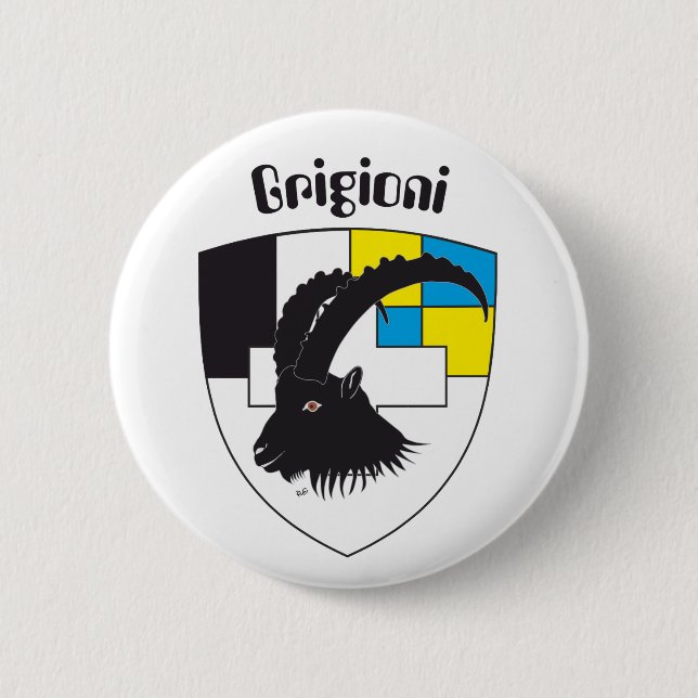 Grigioni Svizzera Button (Vorderseite)