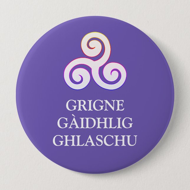Grigne Gàidhlig Ghlaschu Button (Vorderseite)