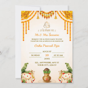 Griha Pravesh Einladungskarte
