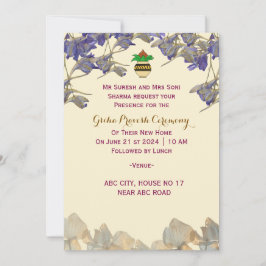 Griha Pravesh Zeremonie Einladung