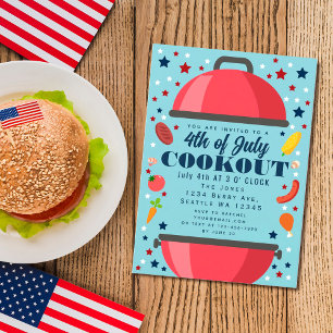 Grill 4 juillet Cookout Invitation
