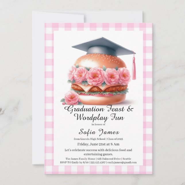 Grill and Chill Graduation Party Invitation (Devant)