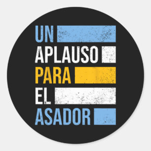 Grill Argentino Parrillero Argentino Argentinier B Runder Aufkleber