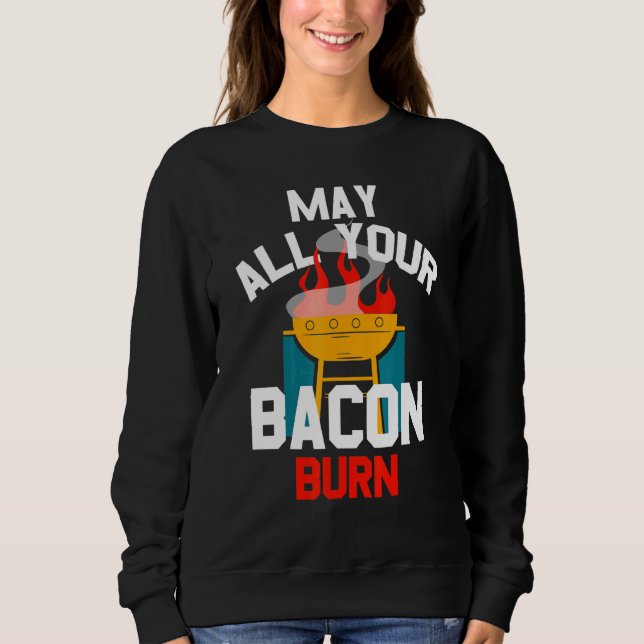 Grill Burning Bacon Sweatshirt (Vorderseite)