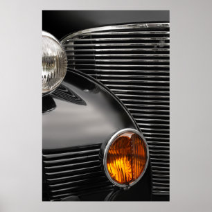 Grill des antiken Autos abstrakt Poster