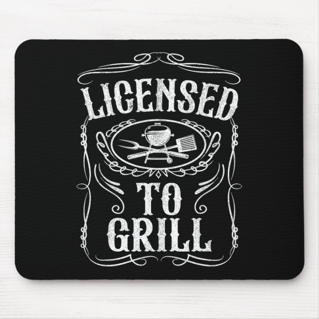 Grill Funny Grillen Grilling Vaters Day D Mousepad (Vorne)