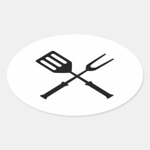 Grill-Grill GRILLEN Barby Barbies Grill Ovaler Aufkleber
