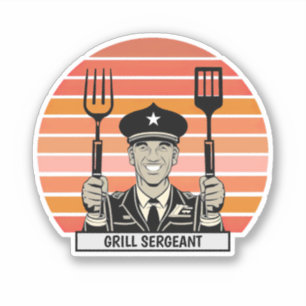 Grill GRILLEN Sergeant Aufkleber