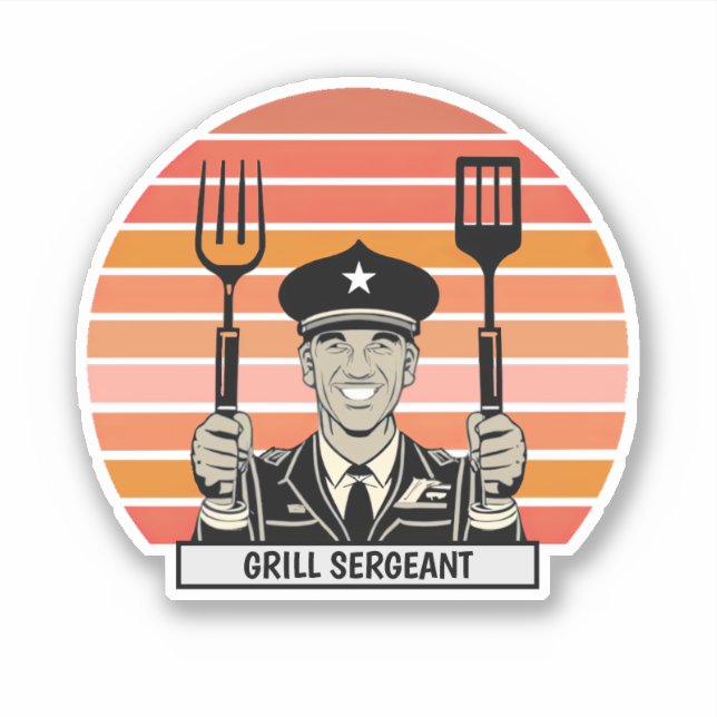 Grill GRILLEN Sergeant Aufkleber (Vorderseite)