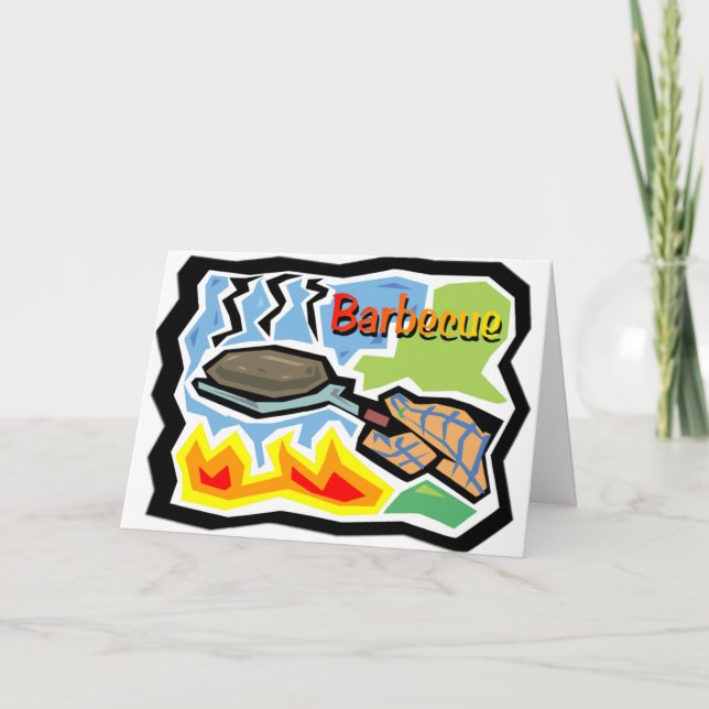 Grill-Gruß-Karte Karte (Vorderseite)