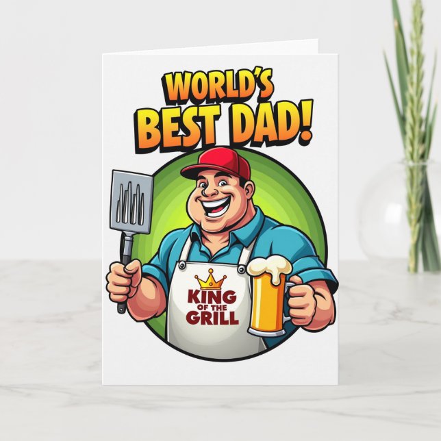 Grill-Held Vatertagskarte Karte (Vorderseite)