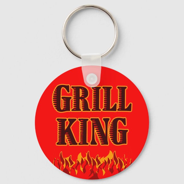 Grill King GRILLEN Sprichwort Schlüsselanhänger (Vorderseite)