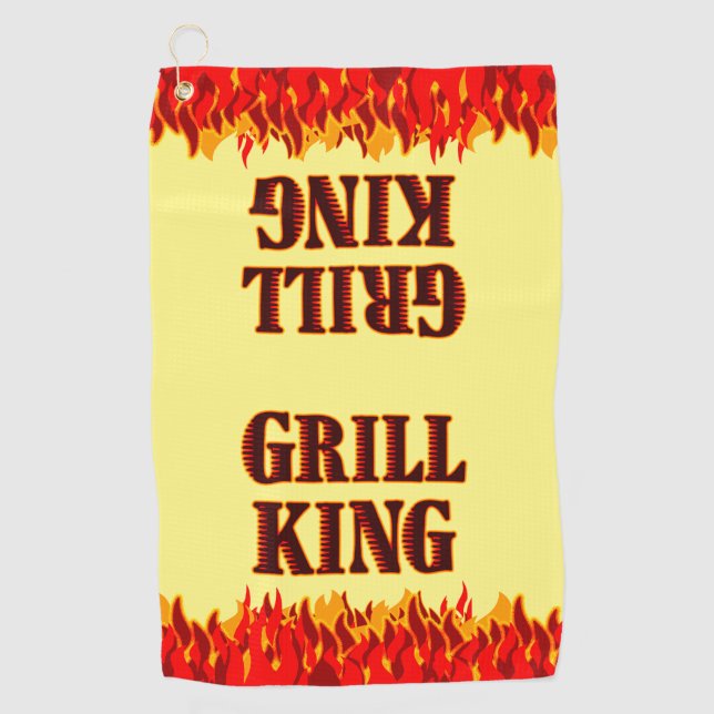 Grill King Red Flames GRILLEN Handtuch (Vorderseite)