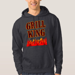 Grill King Red Flames GRILLEN Sprichwort Hoodie