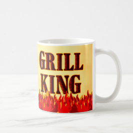 Grill King Red Flames GRILLEN Sprichwort Tasse