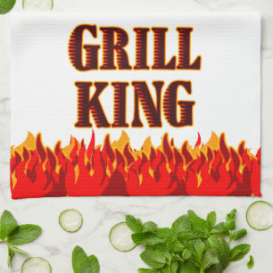 Grill King Red Flames Serviette de cuisine