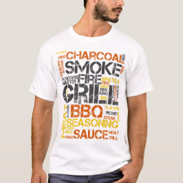 Grill Master BBQ-Typografie T-Shirt