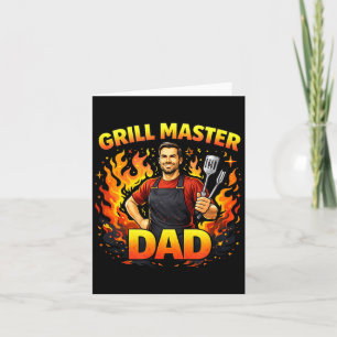 Grill Master Dad BBQ Koch Lifestyle Design Karte