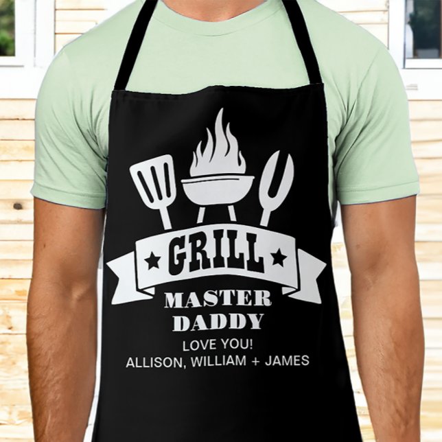 Grill Master Daddy Black Schürze (Von Creator hochgeladen)
