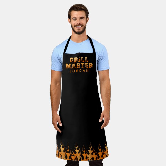 GRILL MASTER Flames Personalisiert Schürze (Getragen)