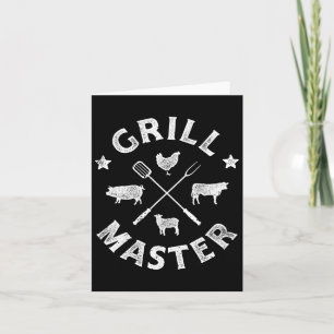 Grill Master Funny Pork Grillen Barbecue Grillmast Karte