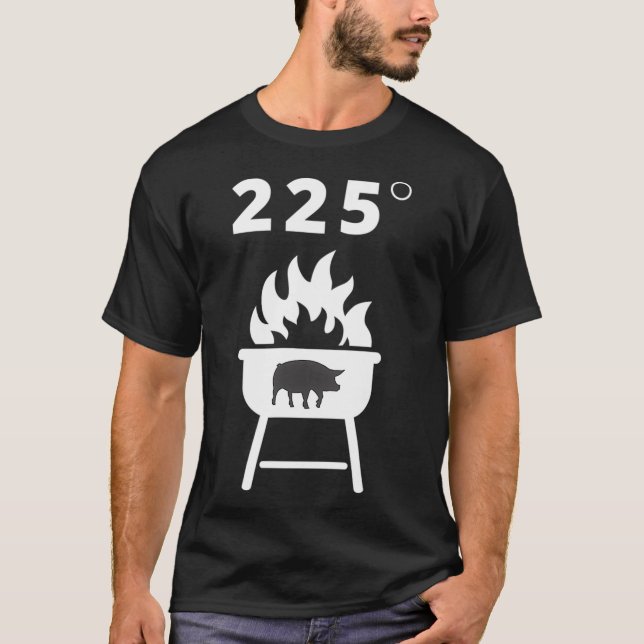 Grill Master Grillen GRILLEN 225 Grad Rauch Graph T-Shirt (Vorderseite)