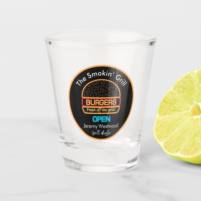 Grill Master Grilling Sholling Trinkbehälter Schnapsglas (Vorderseite)