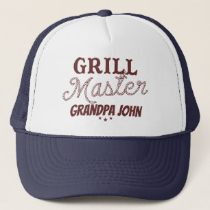 Grill Master Großvater Personalisierte GRILLEN des Truckerkappe