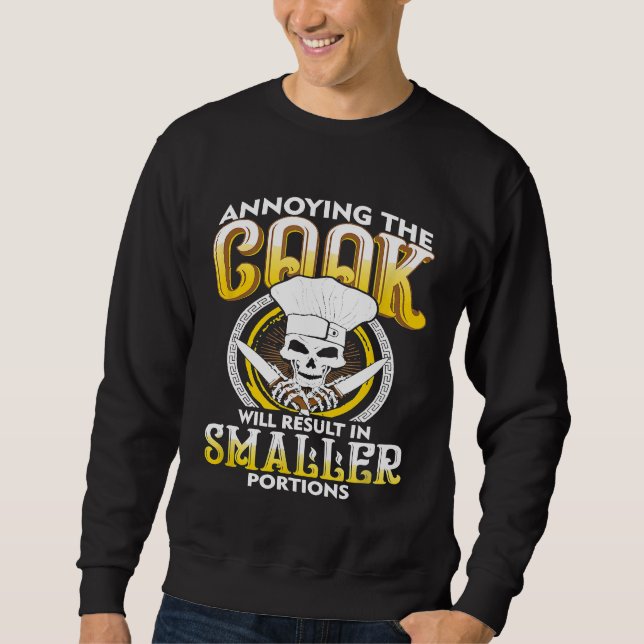 Grill Master Koch Skeleton Baker Kochen Sweatshirt (Vorderseite)